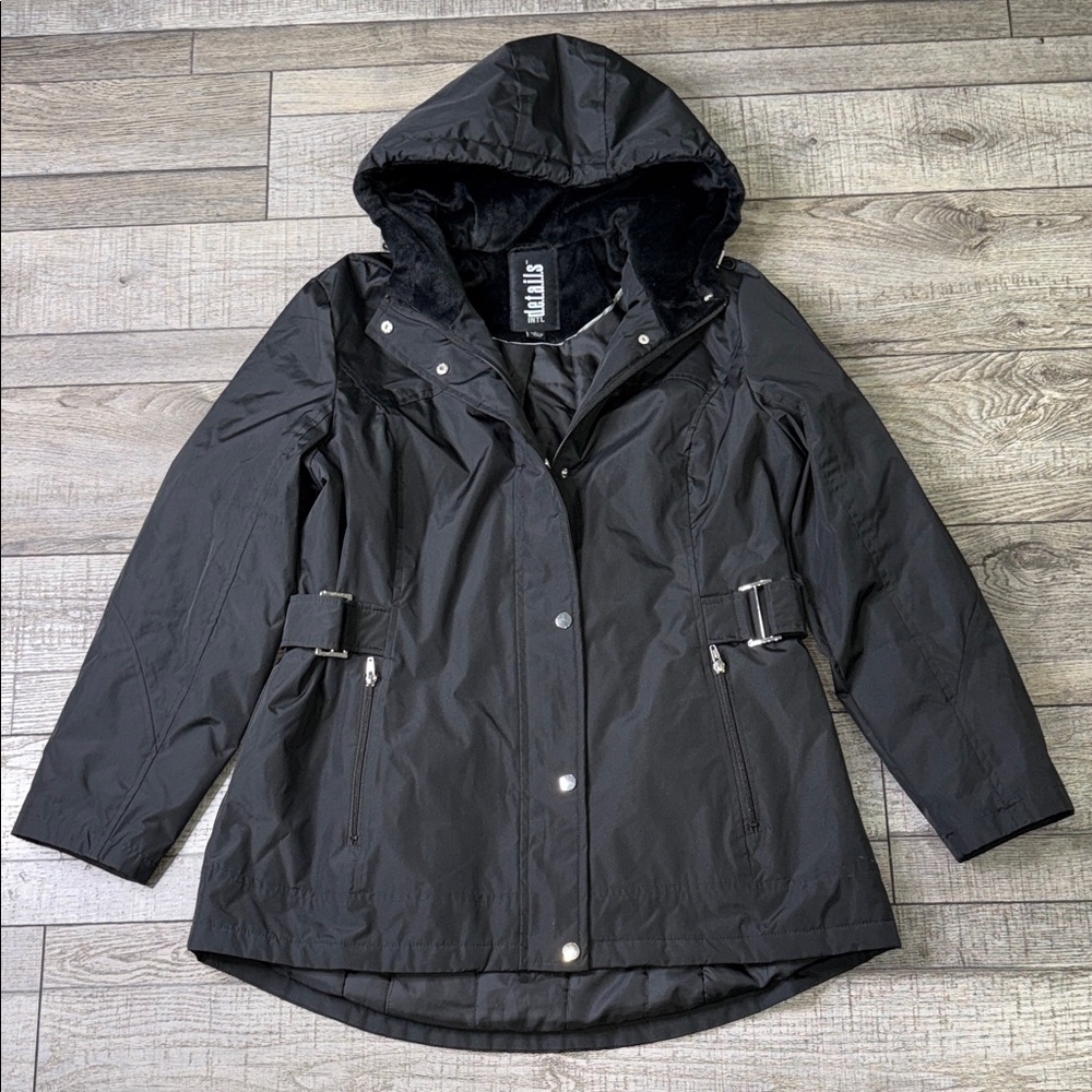 Stylish Black Women's Hooded Jacket